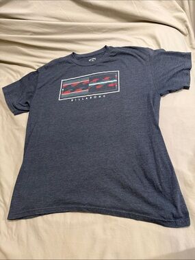 Billabong Navy Short-Sleeve Tee with Red Graphic